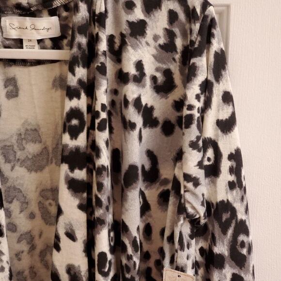 French connection‎ super soft flowing hem ocelot jacket plus size 2X NEW!!!! - Picture 3 of 6